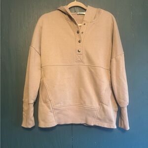 Zenana Outfitters Beige Hoodie Pullover